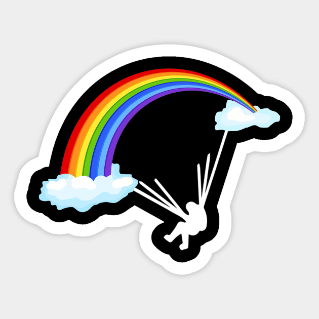 Paraglider Rainbow Sticker by Tshirt114